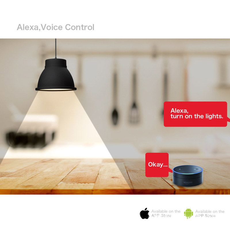 E27 7W RGB WiFi Voice APP Smart LED Light Bulb, Work With Alexa & Google Assistant, AC85-265V, Dimmable Color Light Bulb
